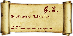 Gutfreund Mihály névjegykártya